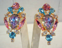 Load image into Gallery viewer, Harlequin Market Austrian Crystal Earrings -(Clip-On Earrings)