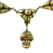 Load image into Gallery viewer, Joseff of Hollywood turban head pendants necklace c.1940