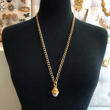 Load image into Gallery viewer, 18kt Gold Plated Layering Chain Necklace With Vintage Pendant - Harlequin Market