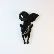 Load image into Gallery viewer, Lea Stein Famous Renard Fox Brooch Pin - Lime Green Tile Design &amp; Red Eyes