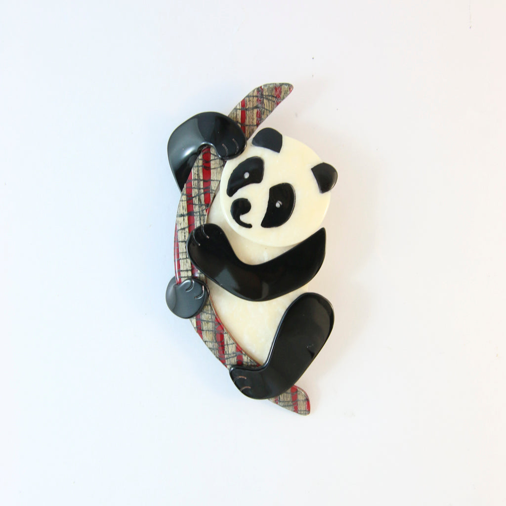 Lea Stein Panda Bear Brooch