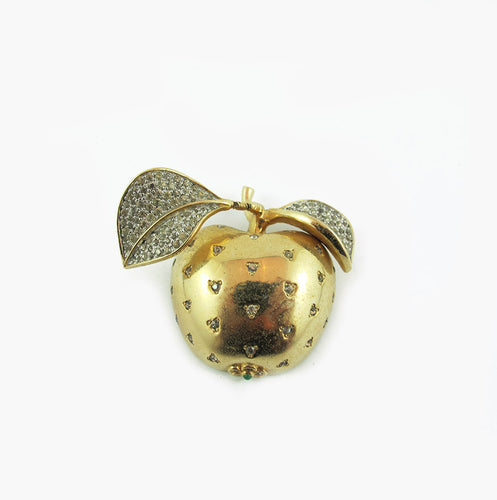Vintage Nettie Rosenstein Apple Brooch