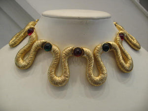 Vintage Gold Swirl Necklace