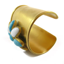 Load image into Gallery viewer, Augustine by Theory GRIPOIX Pate-de-verre Gilded Gold Cuff - Harlequin Market
