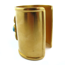 Load image into Gallery viewer, Augustine by Theory GRIPOIX Pate-de-verre Gilded Gold Cuff - Harlequin Market