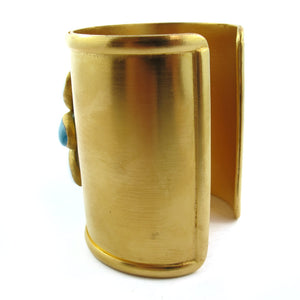 Augustine by Theory GRIPOIX Pate-de-verre Gilded Gold Cuff - Harlequin Market