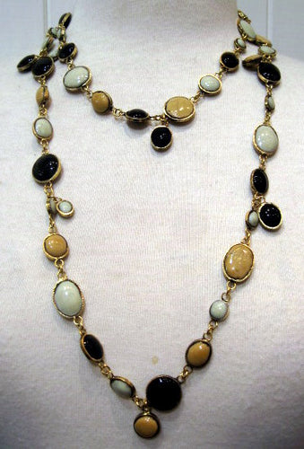 Pate-de-verre 'Waterfall' Sautoir