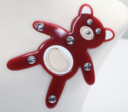 Signed Prada Bear Brooch
