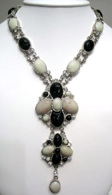 Pate-de-verre Double Drop Necklace