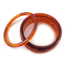 Load image into Gallery viewer, Rounded Bakelite Spacer Bangles c.1950&#39;s - Root Beer