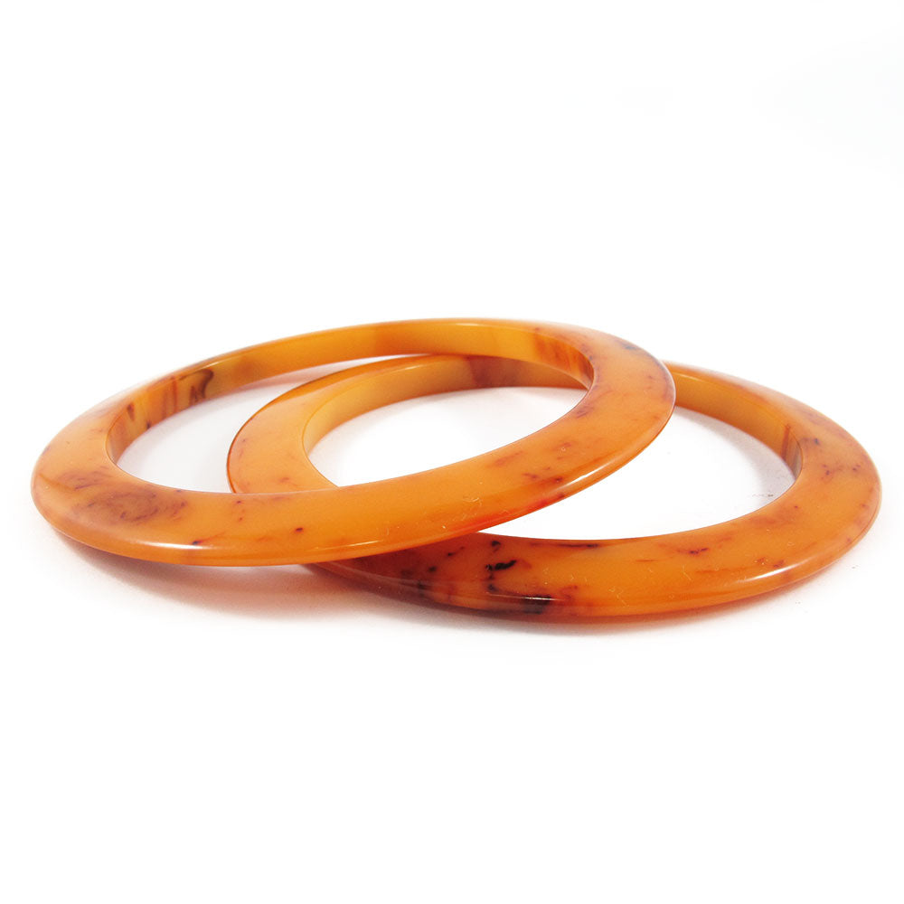 Elliptical Bakelite spacer bangle c.1950's - mississippi mud