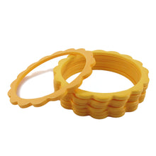 Load image into Gallery viewer, Scalloped Bakelite Spacer Bangles c.1950&#39;s - Buttercup Yellow