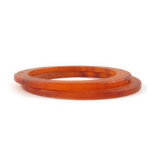 Load image into Gallery viewer, Bakelite Spacer Bangles c.1950&#39;s - Opaque Marbled Mud - Harlequin Market