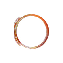 Load image into Gallery viewer, Signed Lea Stein Snake Bangle - Peach Pink Marble