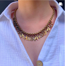 Load image into Gallery viewer, Signed Chanel Vintage Bronze Tone Charm Necklace c. 1970s