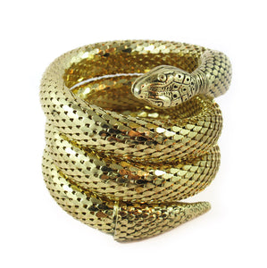 Whiting & Davis vintage 3 coil snake bracelet c.1940's