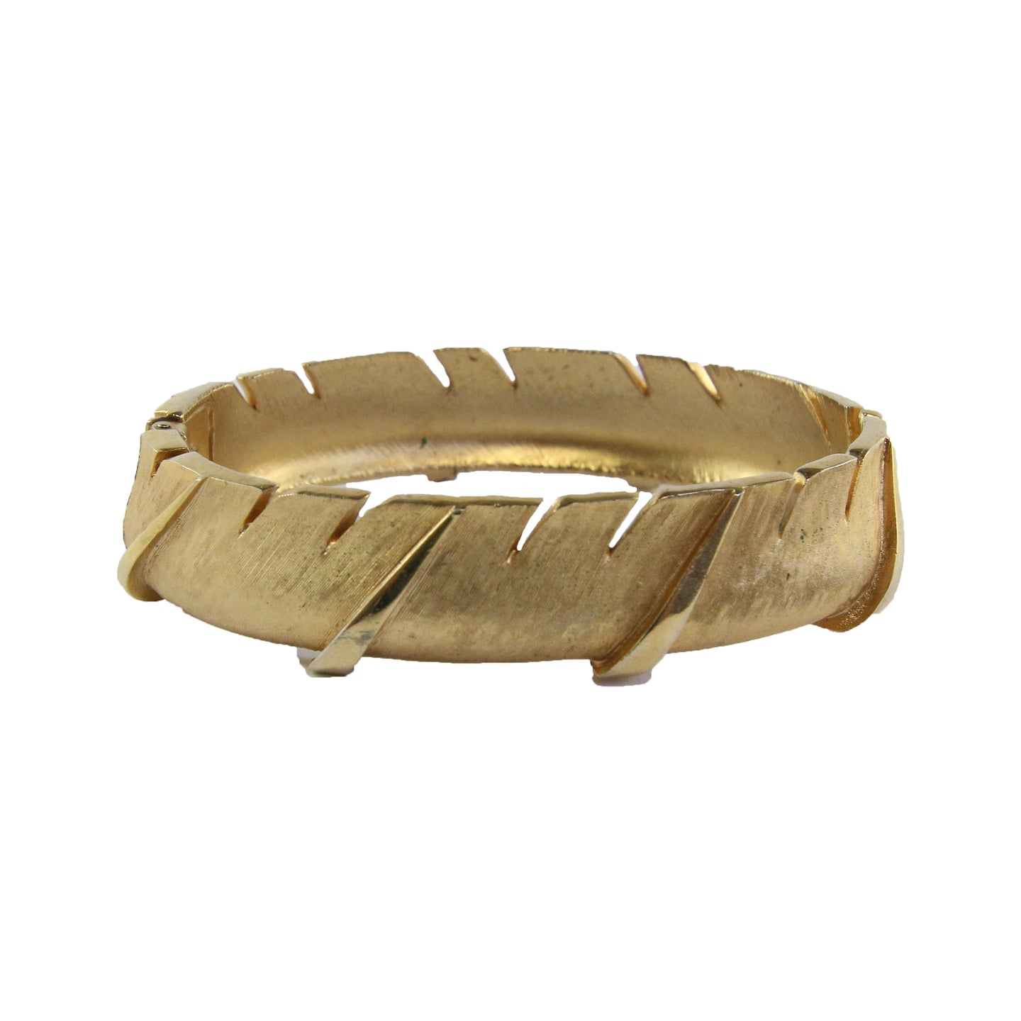 Vintage Trifari Brushed Gold Tone Cuff c.1980s