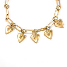 Load image into Gallery viewer, Givenchy Signed Vintage Modernist Love Heart Charm Collar Necklace c. 1980