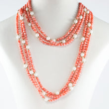 Load image into Gallery viewer, Vintage Triple Strand Coral Necklace c. Late 20th Century