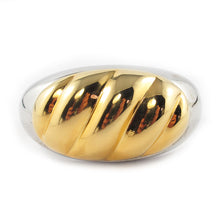 Load image into Gallery viewer, Signed &#39;Alexis Kirk&#39; silver and gold tone cuff