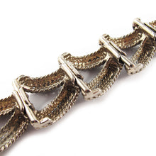 Load image into Gallery viewer, Vintage Unsigned Silver Tone Etched Link Bracelet - USA c. 1950&#39;s
