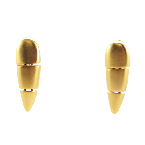 Vintage signed Maxine Denker gold plated earrings c. 1980's