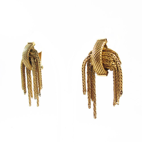 Signed Christian Dior French vintage tassel earrings
