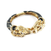 Load image into Gallery viewer, Stunning Signed Donald Stannard Spring Back Clamper Bracelet with Rams Heads Design c. 1970&#39;s