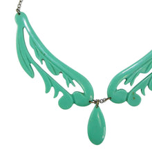 Load image into Gallery viewer, Vintage Art Nouveau Galalith Mint Green c.1930s necklace