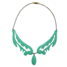Load image into Gallery viewer, Vintage Art Nouveau Galalith Mint Green c.1930s necklace