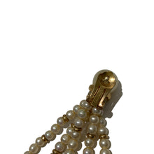 Load image into Gallery viewer, Vintage Dior Pearl and Crystal Tassel Earrings (clip-on)