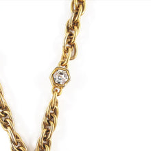 Load image into Gallery viewer, Vintage Signed Chanel Gripox and Gold Tone Chain Pendant Necklace c. 1970&#39;s