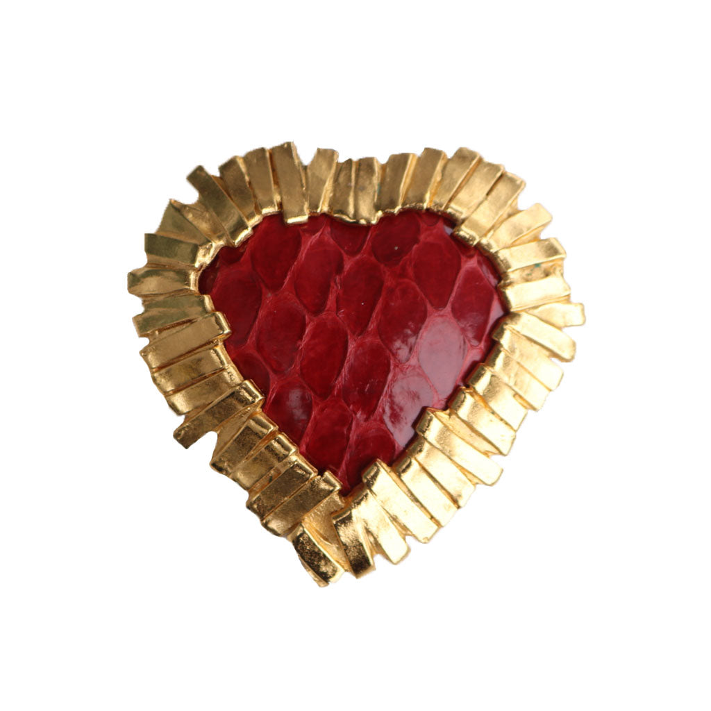 Ysl shop heart brooch