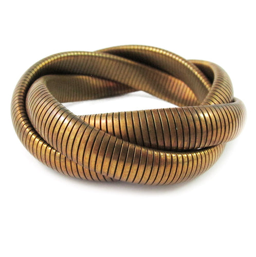 USA Vintage Brass Coil Bracelet c. 1950's