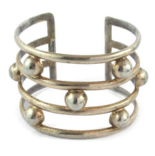 Load image into Gallery viewer, Signed Nettie Rosenstein Deco Style Cuff In Gilt Sterling c. 1940