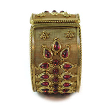 Load image into Gallery viewer, Vintage Etruscan Style Bangle with Glass Beads c.1970