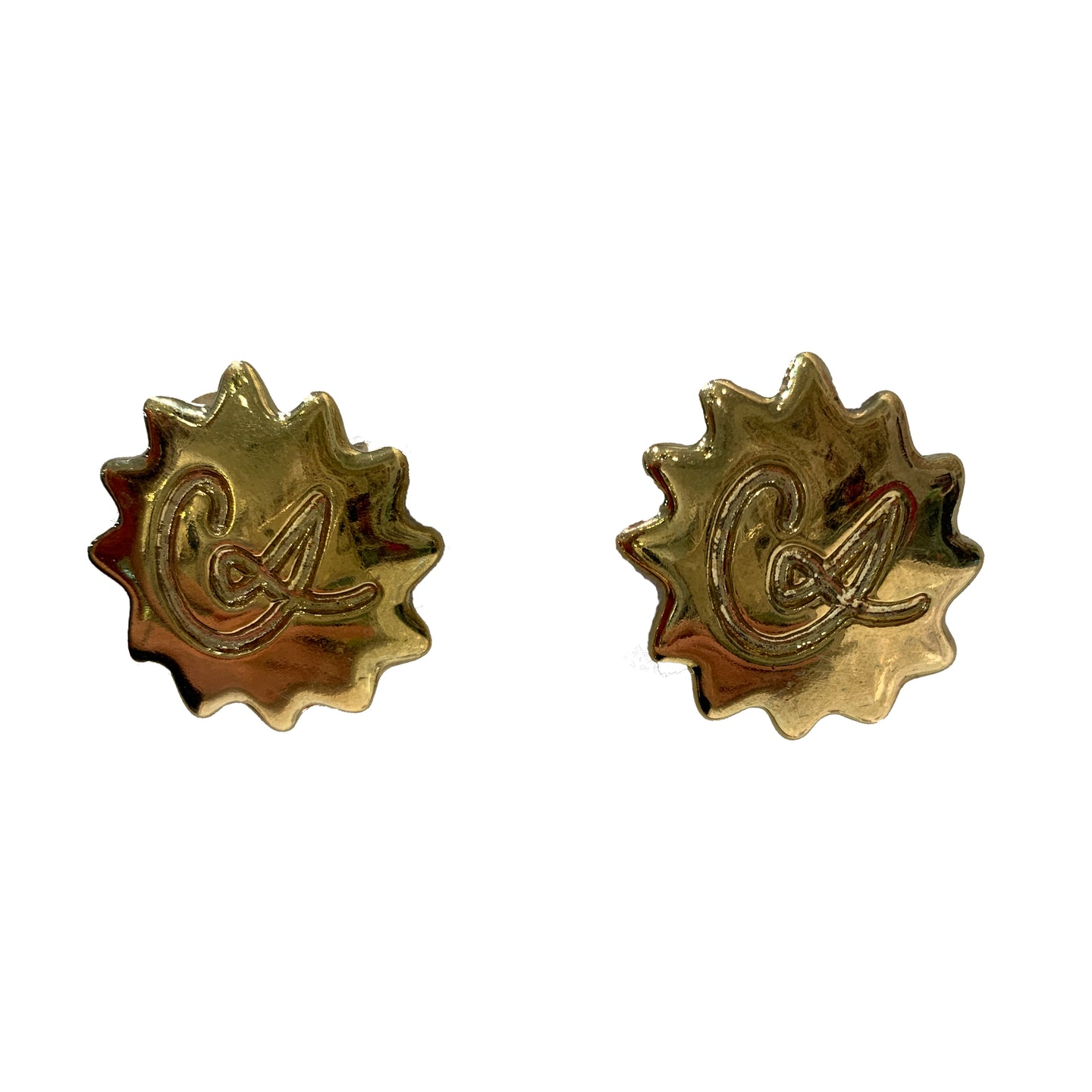 Vintage Lacroix Star Earrings with Logo (Clip-On)