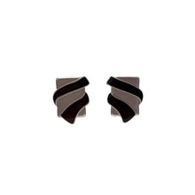 Load image into Gallery viewer, Vintage YSL Silver and Black Swirl Earrings (clip-on)