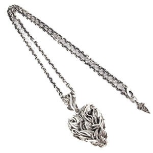 William Griffiths Sterling Silver Heart Locket Necklace