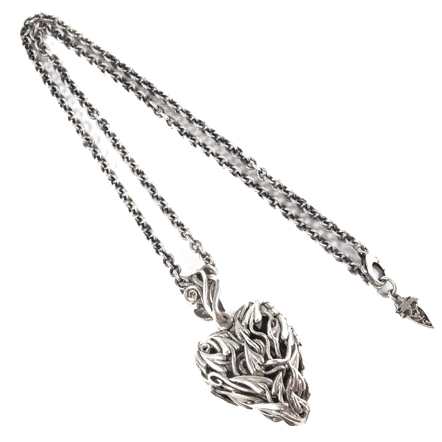 William Griffiths Sterling Silver Heart Locket Necklace