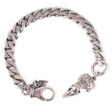 Load image into Gallery viewer, William Griffiths Curblink Bracelet with Engraved Bird Skull