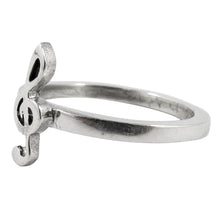 Load image into Gallery viewer, William Griffiths Sterling Silver Treble Clef Music Note Stack Ring