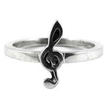 Load image into Gallery viewer, William Griffiths Sterling Silver Treble Clef Music Note Stack Ring