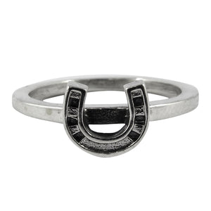 William Griffiths Sterling Silver Small Horseshoe Stack Ring