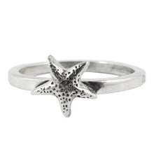 Load image into Gallery viewer, William Griffiths Sterling Silver Small Star Fish Stack Ring