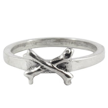 Load image into Gallery viewer, William Griffiths Sterling Silver Small Crossed Bones Stack Ring