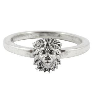 William Griffiths Sterling Silver Lion Head Stack Ring