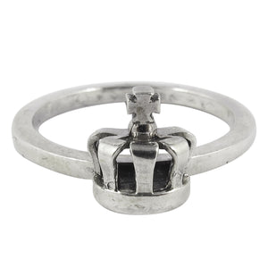 William Griffiths Sterling Silver Small Queens Crown Stack Ring