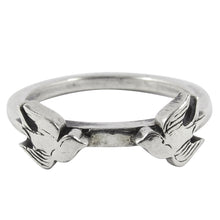 Load image into Gallery viewer, William Griffiths Sterling Silver 2 Birds Stack Ring