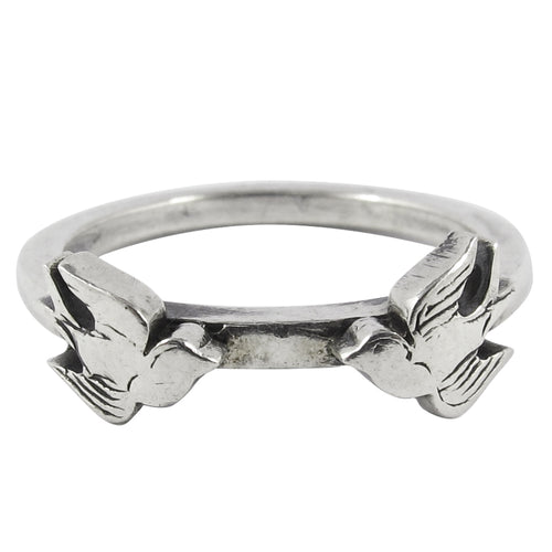 William Griffiths Sterling Silver 2 Birds Stack Ring